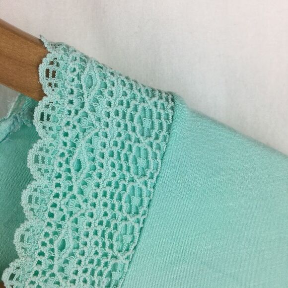 Cosabella Lace Trim Blue Long Sleeve Top M NEW - Picture 9 of 11